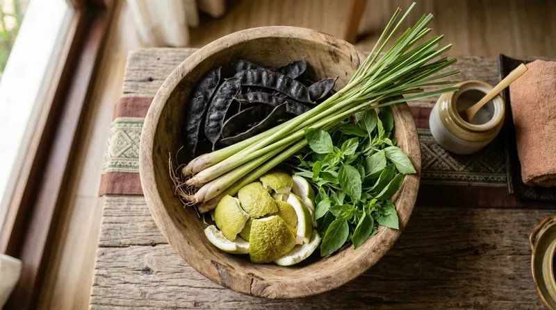 Natural Ingredients in a Hoi An Herbal Hair Wash